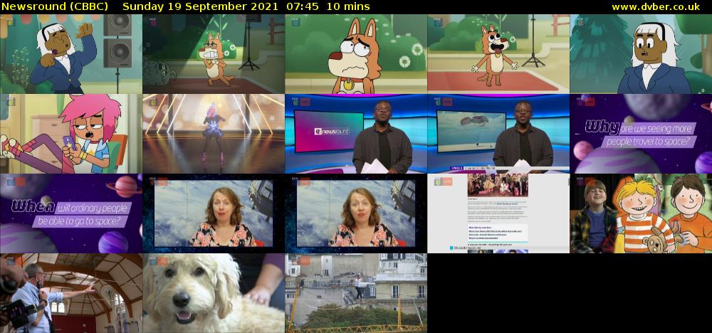 Newsround (CBBC) Sunday 19 September 2021 07:45 - 07:55