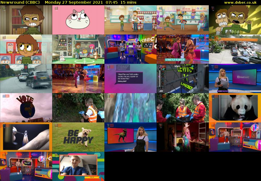 Newsround (CBBC) Monday 27 September 2021 07:45 - 08:00