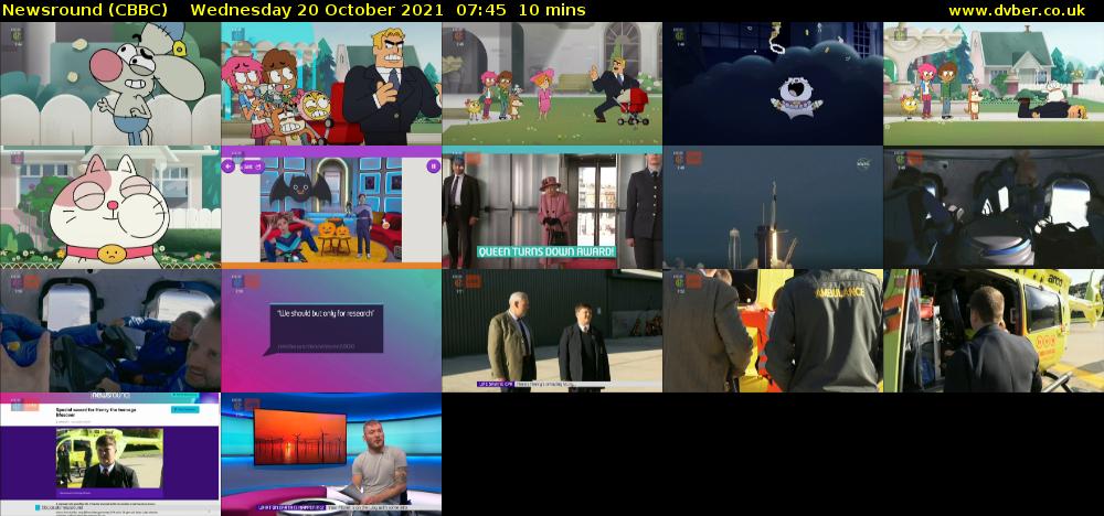 Newsround (CBBC) Wednesday 20 October 2021 07:45 - 07:55