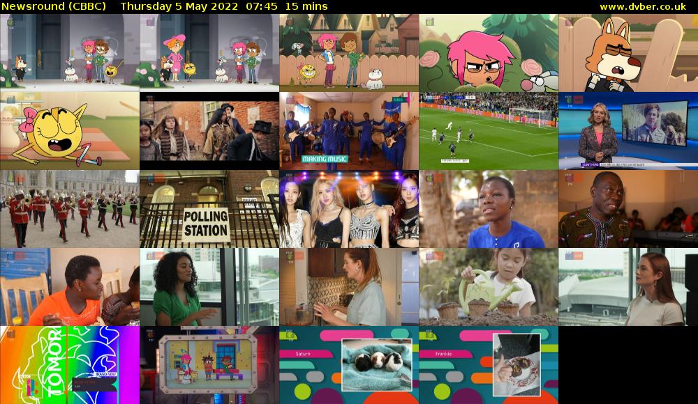 Newsround (CBBC) Thursday 5 May 2022 07:45 - 08:00