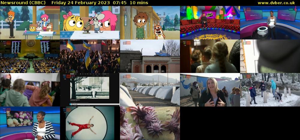 Newsround (CBBC) Friday 24 February 2023 07:45 - 07:55