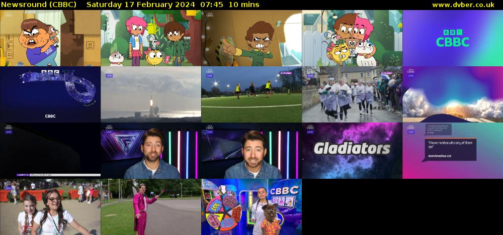 Newsround (CBBC) Saturday 17 February 2024 07:45 - 07:55