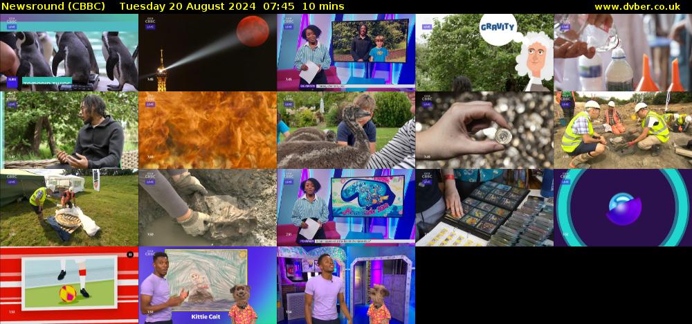 Newsround (CBBC) Tuesday 20 August 2024 07:45 - 07:55
