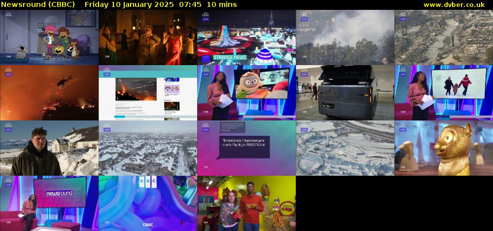 Newsround (CBBC) Friday 10 January 2025 07:45 - 07:55