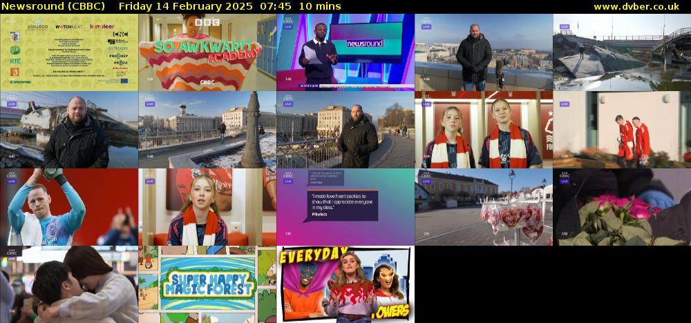 Newsround (CBBC) Friday 14 February 2025 07:45 - 07:55