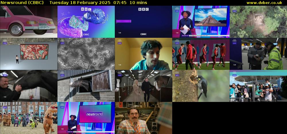 Newsround (CBBC) Tuesday 18 February 2025 07:45 - 07:55