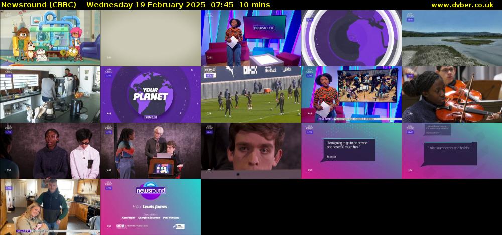 Newsround (CBBC) Wednesday 19 February 2025 07:45 - 07:55
