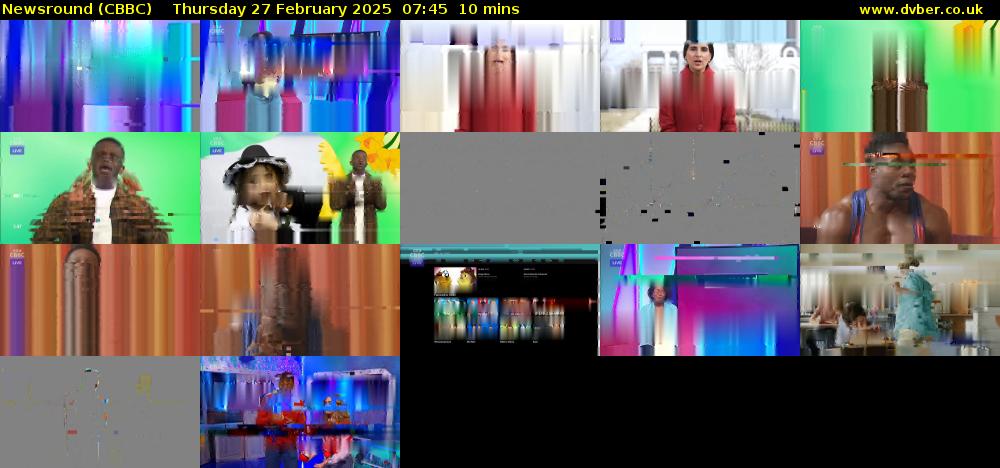 Newsround (CBBC) Thursday 27 February 2025 07:45 - 07:55