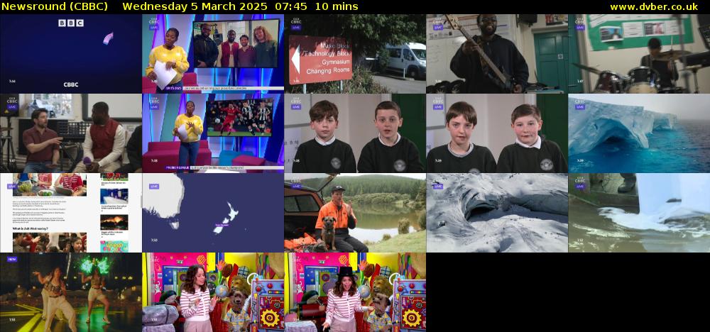 Newsround (CBBC) Wednesday 5 March 2025 07:45 - 07:55