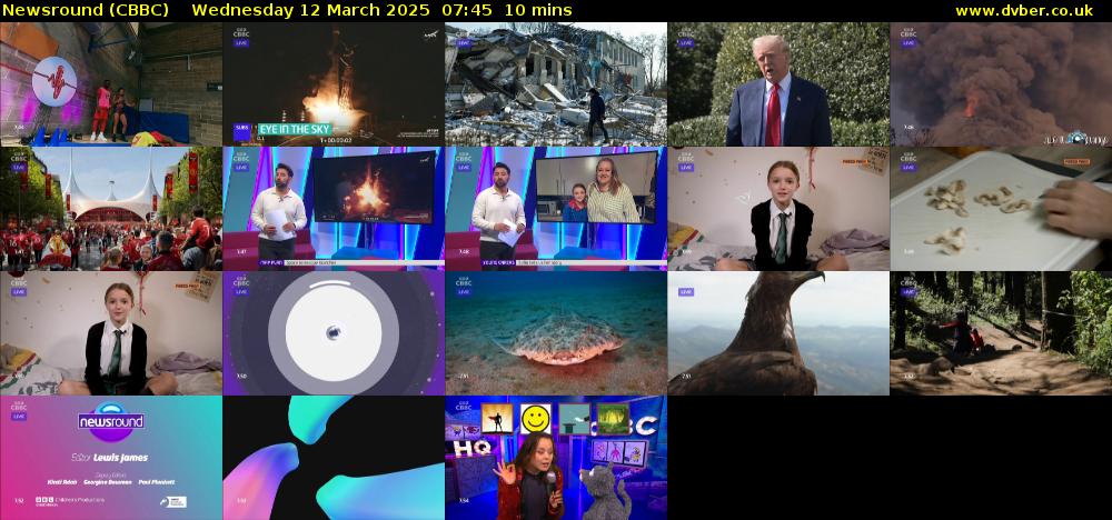 Newsround (CBBC) Wednesday 12 March 2025 07:45 - 07:55