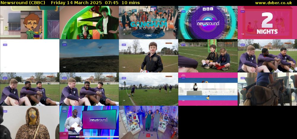Newsround (CBBC) Friday 14 March 2025 07:45 - 07:55