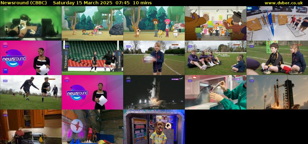 Newsround (CBBC) Saturday 15 March 2025 07:45 - 07:55