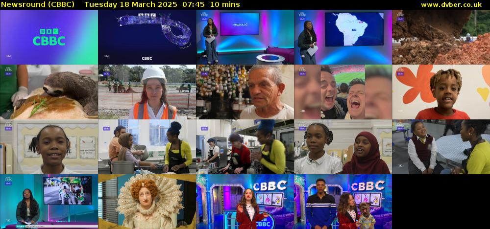 Newsround (CBBC) Tuesday 18 March 2025 07:45 - 07:55