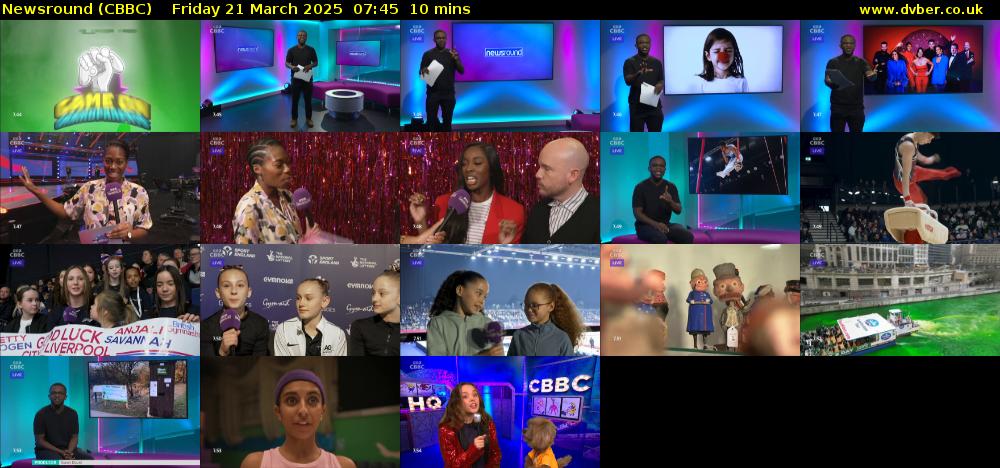 Newsround (CBBC) Friday 21 March 2025 07:45 - 07:55