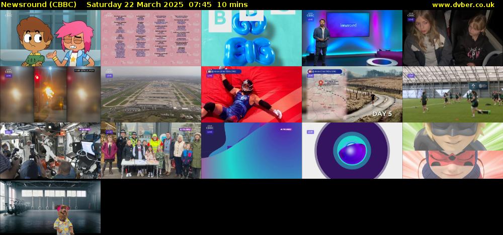 Newsround (CBBC) Saturday 22 March 2025 07:45 - 07:55