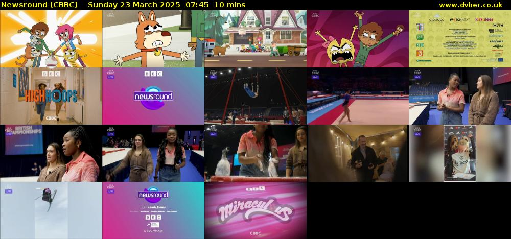 Newsround (CBBC) Sunday 23 March 2025 07:45 - 07:55