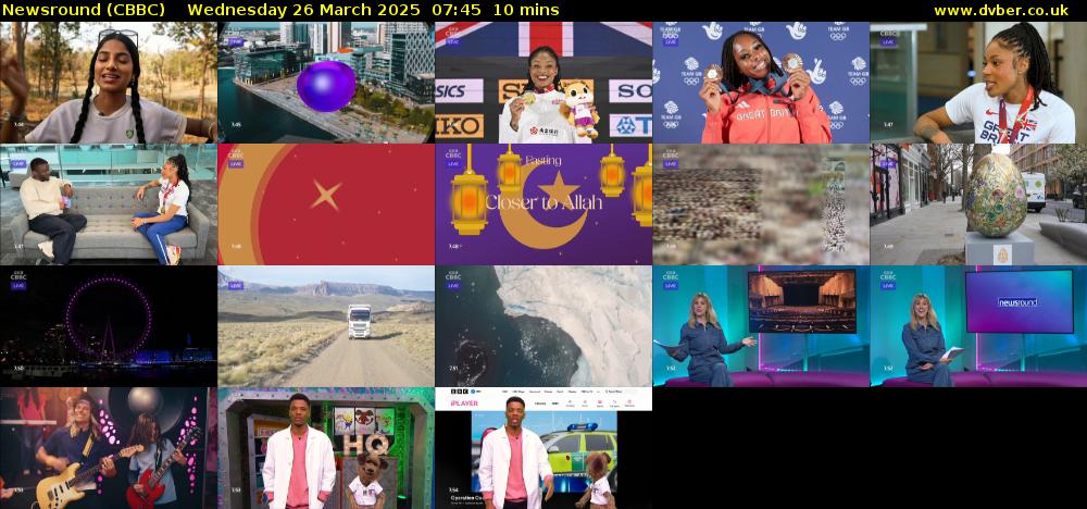 Newsround (CBBC) Wednesday 26 March 2025 07:45 - 07:55