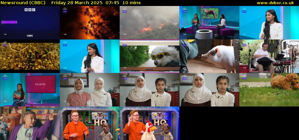 Newsround (CBBC) Friday 28 March 2025 07:45 - 07:55