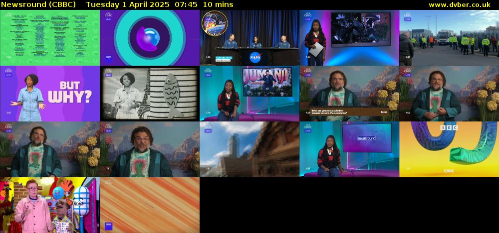 Newsround (CBBC) Tuesday 1 April 2025 07:45 - 07:55