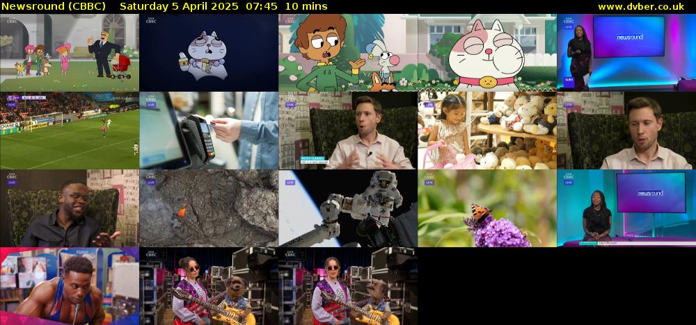 Newsround (CBBC) Saturday 5 April 2025 07:45 - 07:55