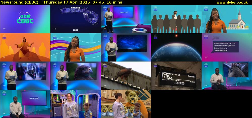 Newsround (CBBC) Thursday 17 April 2025 07:45 - 07:55