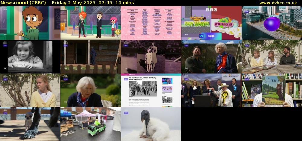 Newsround (CBBC) Friday 2 May 2025 07:45 - 07:55