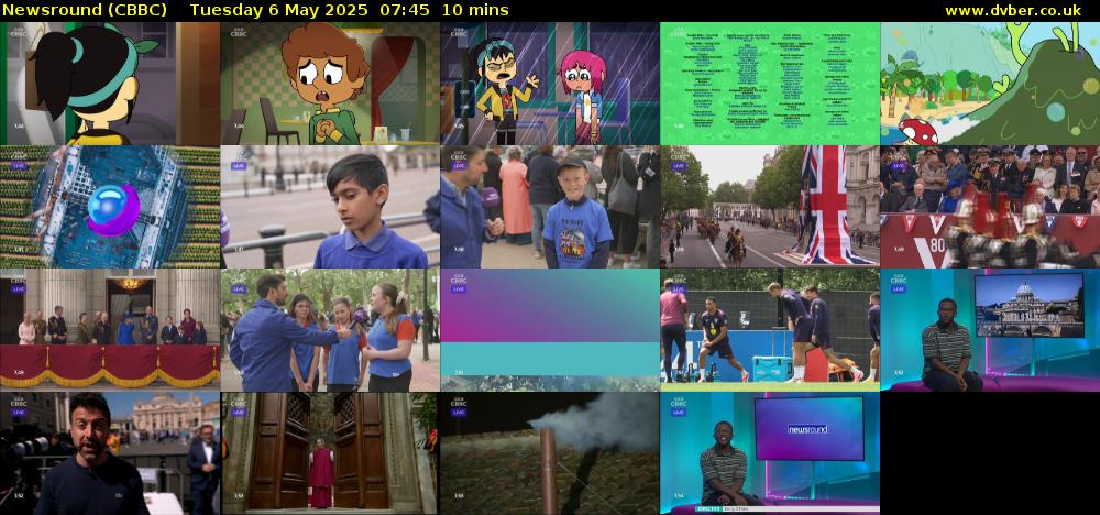 Newsround (CBBC) Tuesday 6 May 2025 07:45 - 07:55