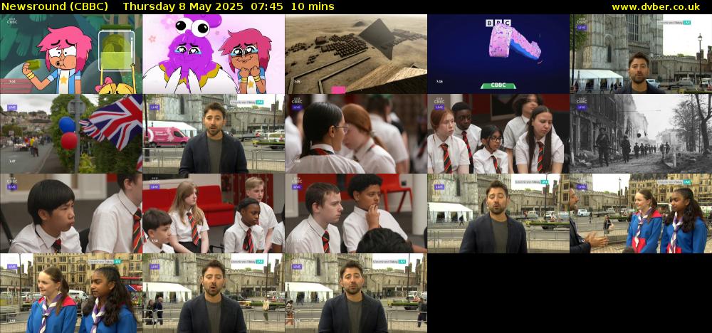 Newsround (CBBC) Thursday 8 May 2025 07:45 - 07:55