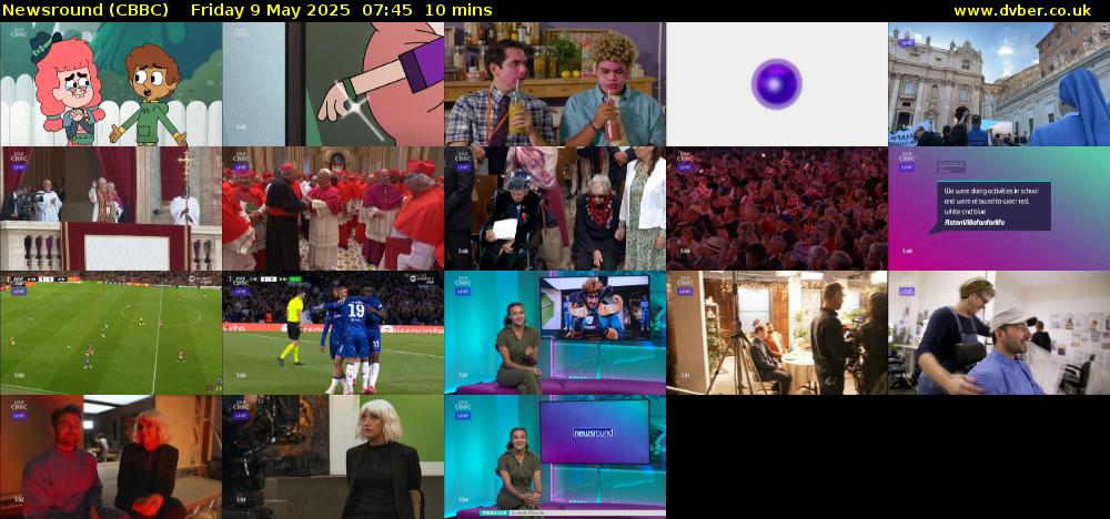 Newsround (CBBC) Friday 9 May 2025 07:45 - 07:55