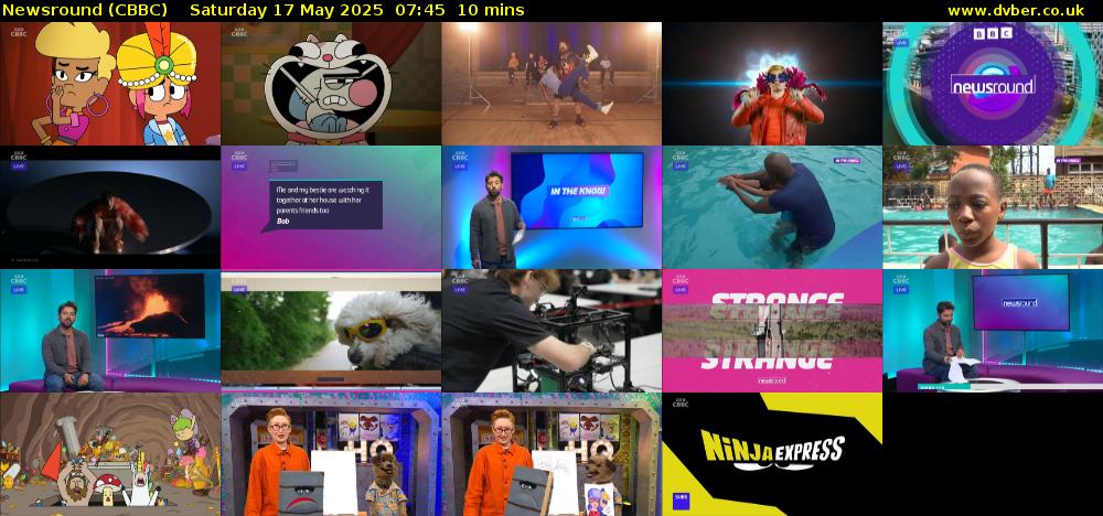 Newsround (CBBC) Saturday 17 May 2025 07:45 - 07:55