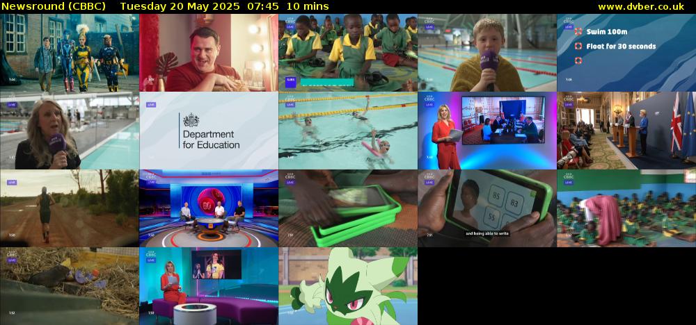 Newsround (CBBC) Tuesday 20 May 2025 07:45 - 07:55