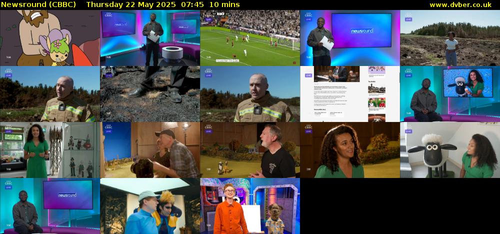 Newsround (CBBC) Thursday 22 May 2025 07:45 - 07:55