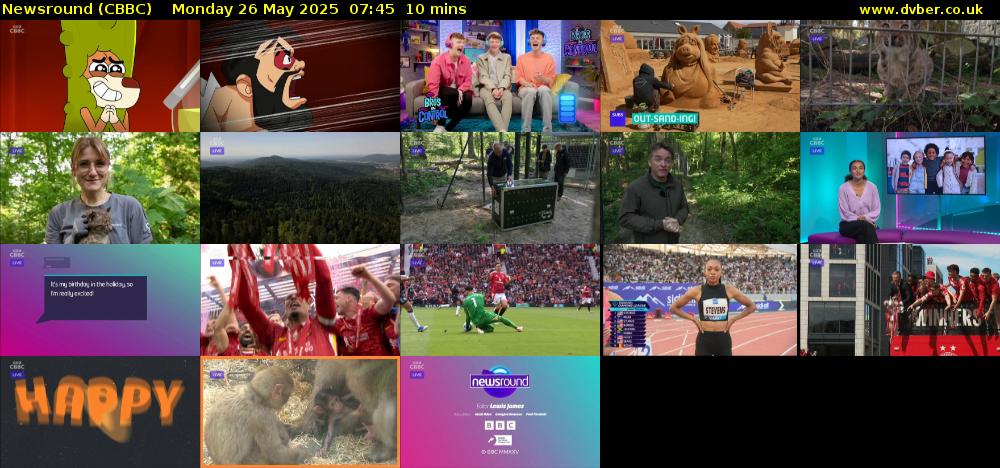 Newsround (CBBC) Monday 26 May 2025 07:45 - 07:55