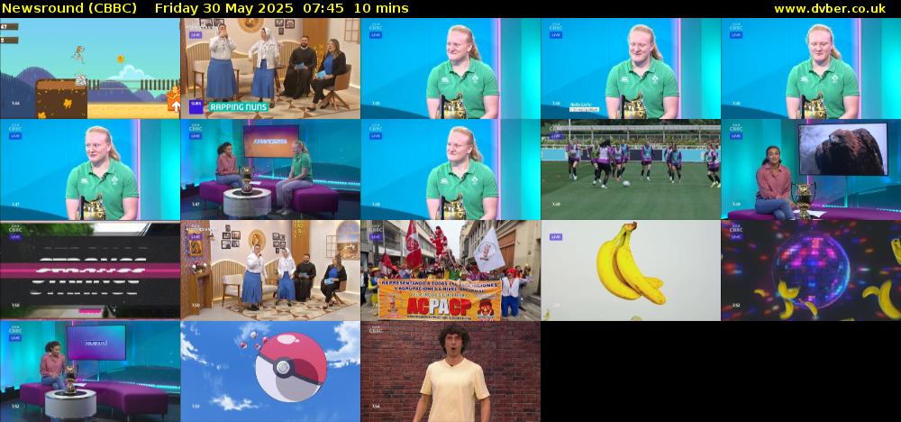 Newsround (CBBC) Friday 30 May 2025 07:45 - 07:55
