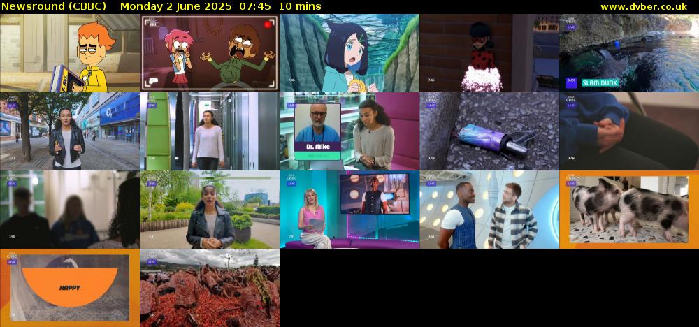 Newsround (CBBC) Monday 2 June 2025 07:45 - 07:55