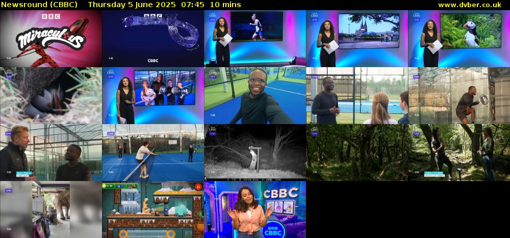 Newsround (CBBC) Thursday 5 June 2025 07:45 - 07:55
