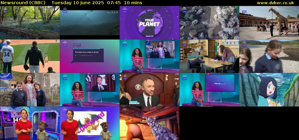 Newsround (CBBC) Tuesday 10 June 2025 07:45 - 07:55