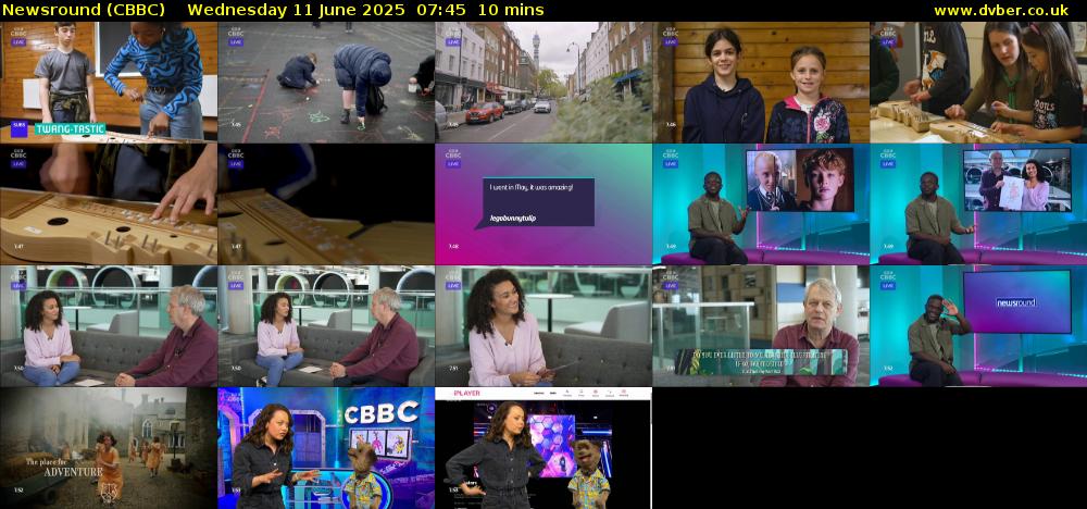 Newsround (CBBC) Wednesday 11 June 2025 07:45 - 07:55
