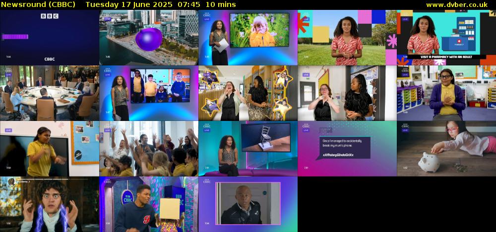 Newsround (CBBC) Tuesday 17 June 2025 07:45 - 07:55