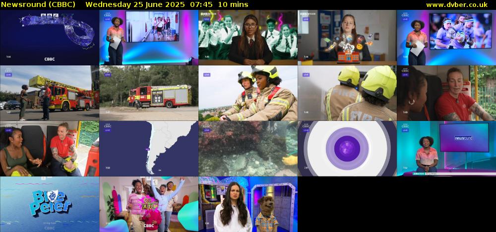 Newsround (CBBC) Wednesday 25 June 2025 07:45 - 07:55