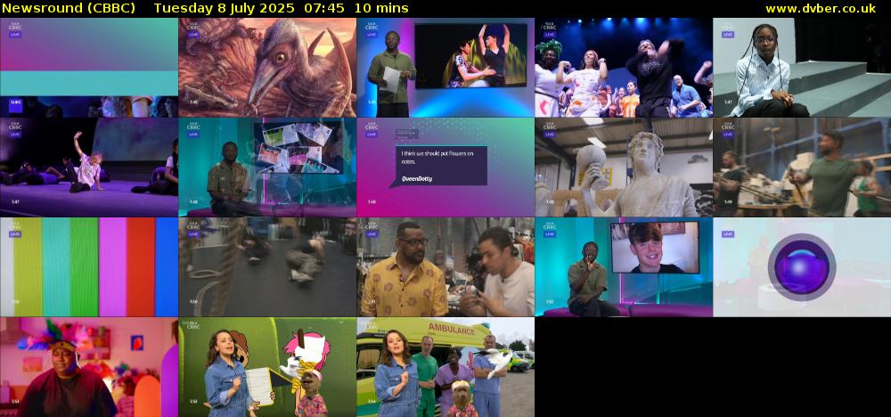 Newsround (CBBC) Tuesday 8 July 2025 07:45 - 07:55