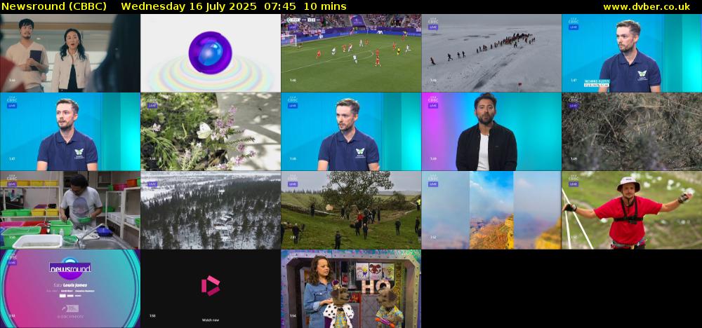 Newsround (CBBC) Wednesday 16 July 2025 07:45 - 07:55