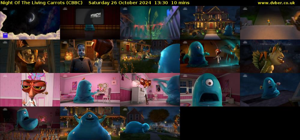 Night Of The Living Carrots (CBBC) Saturday 26 October 2024 13:30 - 13:40