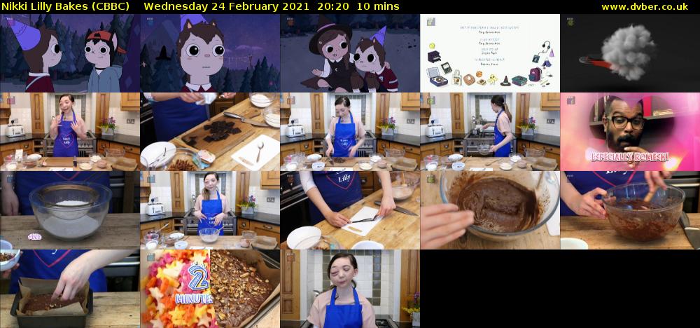 Nikki Lilly Bakes (CBBC) Wednesday 24 February 2021 20:20 - 20:30