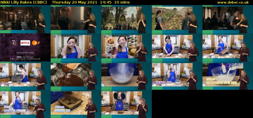 Nikki Lilly Bakes (CBBC) Thursday 20 May 2021 14:45 - 14:55