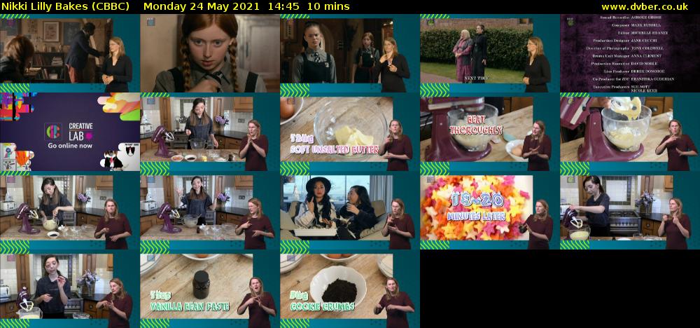 Nikki Lilly Bakes (CBBC) Monday 24 May 2021 14:45 - 14:55