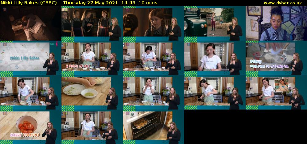 Nikki Lilly Bakes (CBBC) Thursday 27 May 2021 14:45 - 14:55