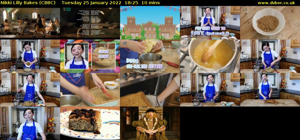 Nikki Lilly Bakes (CBBC) Tuesday 25 January 2022 18:25 - 18:35