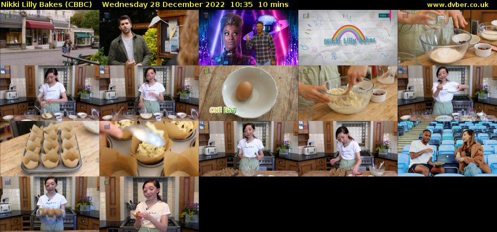Nikki Lilly Bakes (CBBC) Wednesday 28 December 2022 10:35 - 10:45