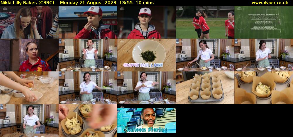 Nikki Lilly Bakes (CBBC) Monday 21 August 2023 13:55 - 14:05